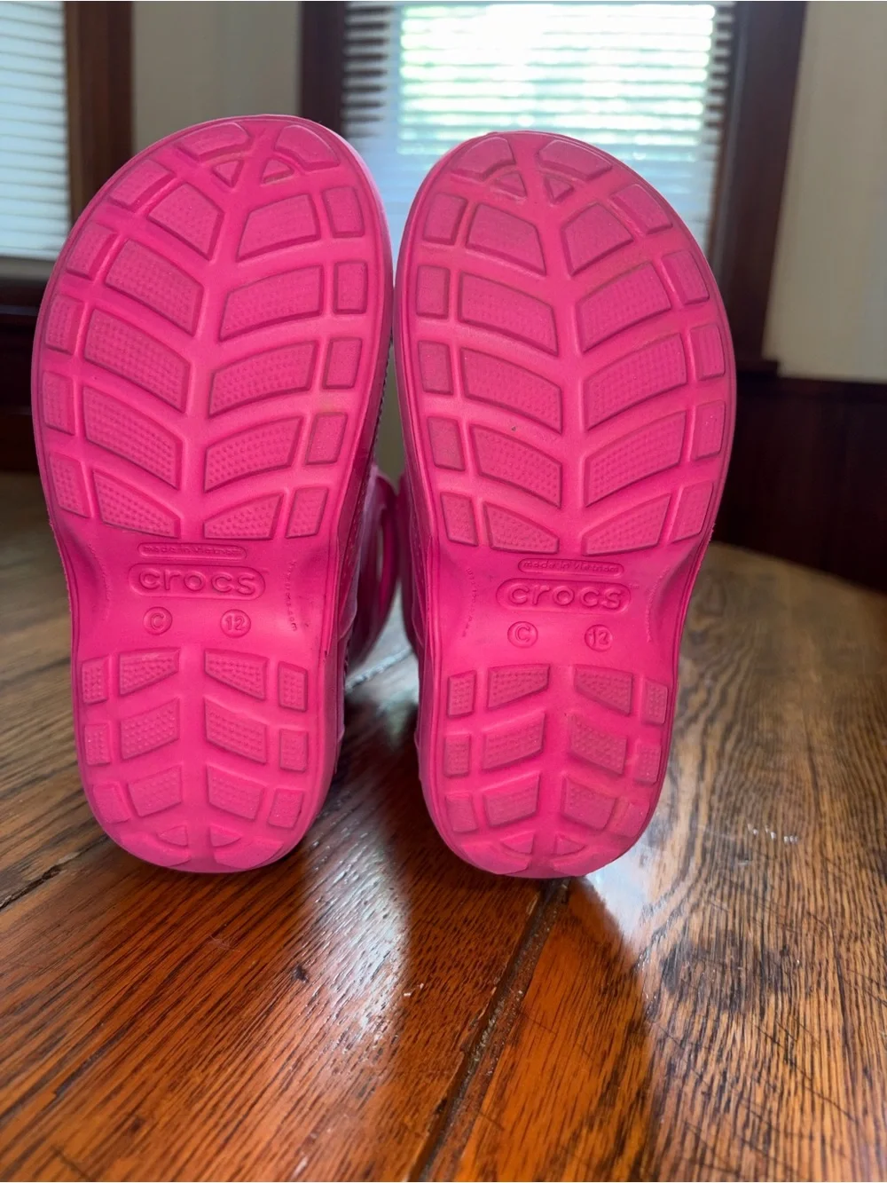 Crocs Waterproof Pull On Rain Boots Kids Size C 12 Hot Pink